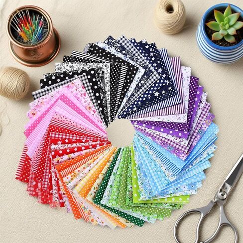 14 Pcs 10 x 10 inch Cotton Fabric, 100% Twill Cotton, DIY Making Supplies Quilting Patchwork Fabric, for Quilting Patchwork Cushions (Red, Pink) in Saudi Arabia