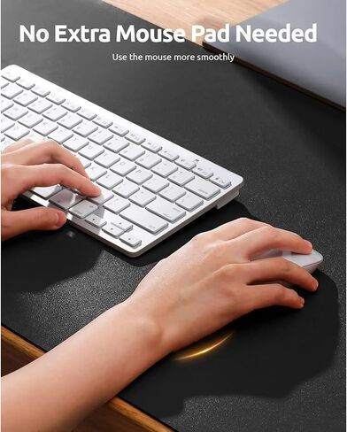 Desk Pad, Leather Non-Slip Laptop Computer Desk Keyboard Mat, Table Protector Blotter Mat, Large Mouse Pad (24" x 12")-Dark Blue in Saudi Arabia