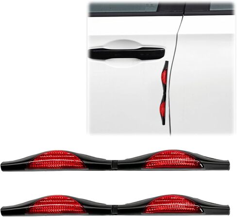 2PCS Car Door Anti-Collision Strip, Car Side Door Edge Guards Protector Sticker, Self-Adhesive Bumper Protection Decorative Cover, Universal Auto Exterior Anti-Impact Trim Accessory (Red) in Saudi Arabia