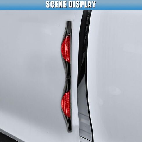 2PCS Car Door Anti-Collision Strip, Car Side Door Edge Guards Protector Sticker, Self-Adhesive Bumper Protection Decorative Cover, Universal Auto Exterior Anti-Impact Trim Accessory (Red) in Saudi Arabia