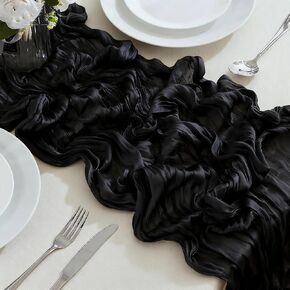 Beige Cheesecloth Table Runners 10ft Wide Gauze Table Runners Boho Table Runners for Bridal Shower Wedding Birthday Party Table Decorations in Kuwait