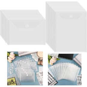 BAOFALI 200 Pcs/Set 7x9.4inch/7x5inch Clear Stamp and Die Storage Pockets, Stamp Storage Bags, Plastic Envelopes, DIY Scrapbooking Storage Die Cuts for Stencil Storage Card Making Cutting Dies in Kuwait