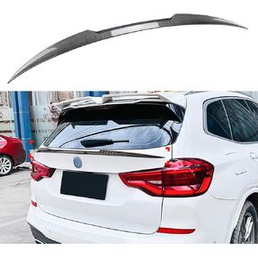 Rear Trunk Spoiler Middle Wing for BMW X3 G01 LCI M Sport 2018-2024 Glossy Black Carbon Fiber Look in Kuwait