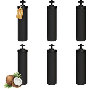 Nispira Premium Water Filter Black Element Cartridge Compatible with Berkey Countertop Water Purification System. Compared to Part BB9. 2 Filters in Kuwait