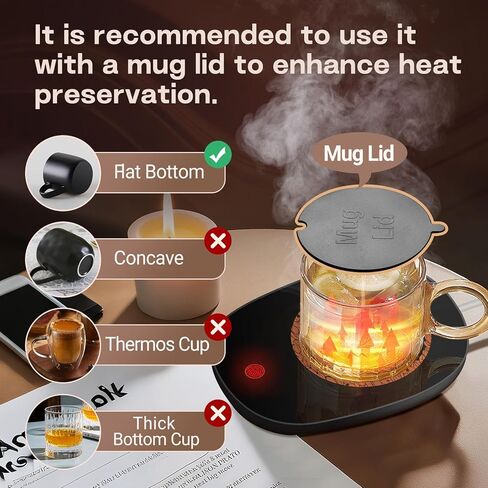 جهاز تسخين كوب القهوة للمكتب مع خاصية الإغلاق التلقائي، مجموعة سخان القهوة مع كوب للمكتب والمنزل in Kuwait