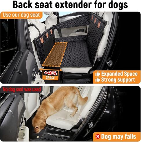 YJGF Dog Car Seat Large Size Dog,Dog Car Seat Cover for Back Seat,Back Seat Extender for Dogs,Large Dog Car Seat for Vehicles,Pet Booster Seat for Car Large Dog,Dog Car Bed for Large Dogs,Dog Hammock in Kuwait