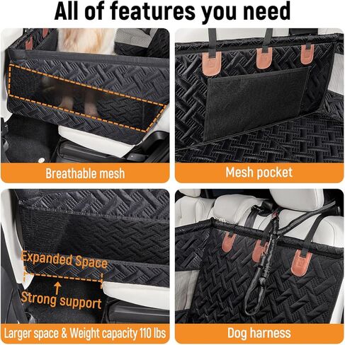 YJGF Dog Car Seat Large Size Dog,Dog Car Seat Cover for Back Seat,Back Seat Extender for Dogs,Large Dog Car Seat for Vehicles,Pet Booster Seat for Car Large Dog,Dog Car Bed for Large Dogs,Dog Hammock in Kuwait