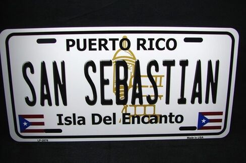 Puerto Rico San Sebastian Isla Del Encanto Metal Novelty License Plate for Cars for Home/Man Cave Decor by PrettyMerchant in Saudi Arabia