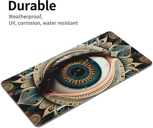 Skull Retro Cool License Plate Front Door Plates Waterproof Rust-Free Metal License Plates Covers Aluminum Car Plate fit Truck SUV Rv Car Decorative Accessories for Women Men in Saudi Arabia