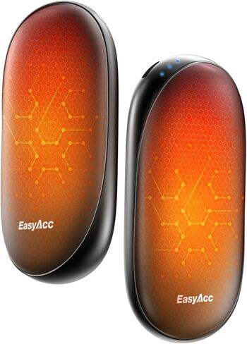 Hand Warmers - EasyAcc 2 Pack Electric AI Hand Warmers Rechargeable, Perfect Grip Design, Dual-Sided Heating, Reusable Pocket Hand Warmers for Raynauds, Hunting, Golf, Christmas Tech Gifts（OT-95） in Kuwait
