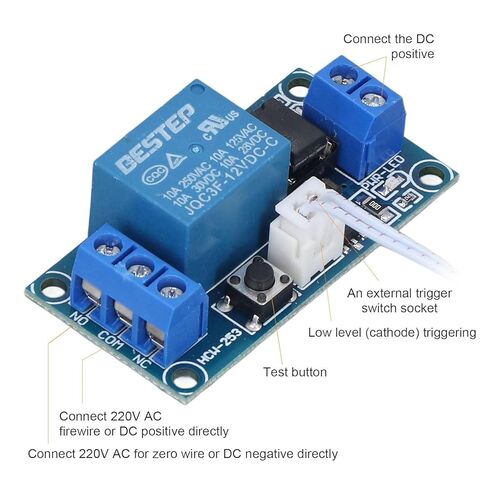 Bistable Self-Locking Switch Flip-Flop Relay Module SCM Control Relay Board with Reverse Prevention Electronic Components(12V) in Saudi Arabia