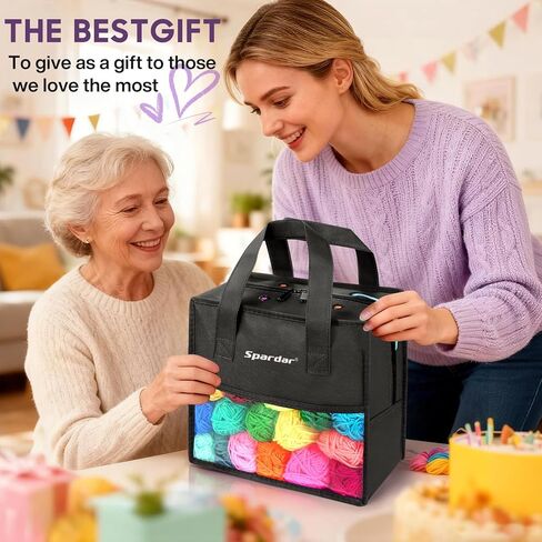 Crochet Kit, 1600 Yarns 35 Colors Acrylic Yarn Skeins, 53 PCS Crochet Hook Accessories and A Storage Bag, Yarn for Crocheting Suitable for Knitting, Knitting Kit Gift for Adult and Beginner, Black in Saudi Arabia