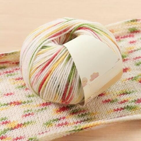 Acrylic Wool Blend Yarn, Variegated Rainbow Color Knitting Crochet Yarn for Scarves, Hats, Sweaters (colorful4) in Saudi Arabia