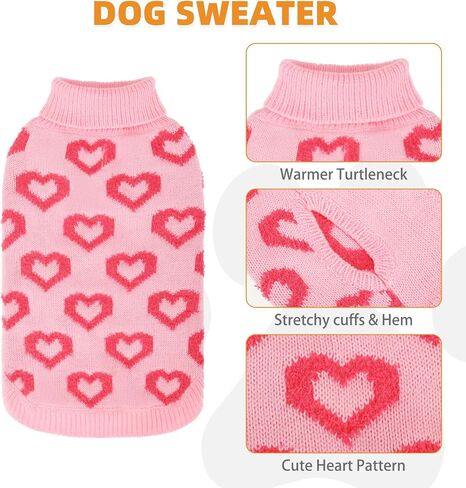 kooltail سترة الكلب الصغيرة، الطقس البارد الكلب محبوك سترة الياقة المدورة السترة، سترة الخريف الكلب مع نمط أوراق القيقب الخريف، ملابس الشتاء الكلب للكلاب الصغيرة المتوسطة الكبيرة القط صبي فتاة، برتقالي in Kuwait