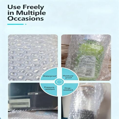 6INCH X 8INCH,25PACK Clear Bubble Out Bags for Packing, Double Walled Moving Supplies Bubble Out Bags for Shipping, Packing, Storage, Moving, Cushioning Wrap Bags in Saudi Arabia
