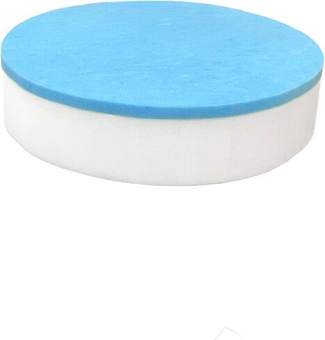 FoamRush 3" x 38" Diameter Round Gel Memory Foam Cushion Insert, Medium Firm Feel, Bar Stool Seat Cushion, Seat Cushion, Pouf Insert, Patio Round Cushion Replacement, Made in USA in Saudi Arabia