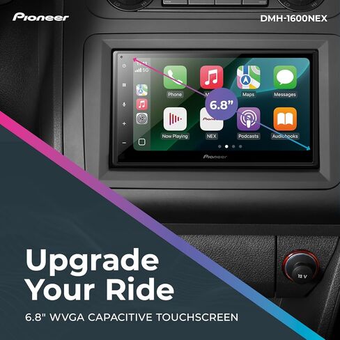 Pioneer DMH-W3050NEX 6.8" Double Din Multimedia Digital Media Receiver, Wireless Apple CarPlay and Android Auto, HD Radio, Bluetooth, Backup Camera Compatible, Touchscreen, One Touch Navigation in Kuwait