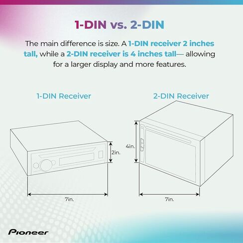 Pioneer DMH-W3050NEX 6.8" Double Din Multimedia Digital Media Receiver, Wireless Apple CarPlay and Android Auto, HD Radio, Bluetooth, Backup Camera Compatible, Touchscreen, One Touch Navigation in Kuwait