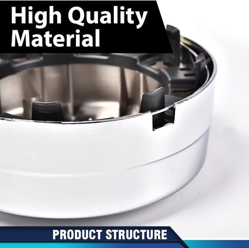 PIT66 Rear Wheel Chrome Center Hub Cap, Compatible with 03-17 Dodge Ram 3500 1-Ton Dually 8-Lug 5 Slot 17" Steel Rear Wheels 1 Pair in Saudi Arabia