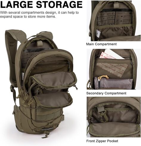 Mardingtop10L Small Tactical Molle Hydration Backpack,Cycling Backpack for Biking,Cycling and Running EDC Dayback in Kuwait