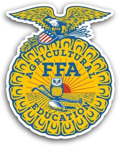قطعتان (قطع) ملصق FFA زراعي مقاس 3 بوصات و5 بوصات، ملصقات فينيل مقاومة للماء للعديد من الأغراض مثل السيارات والشاحنات وأجهزة الكمبيوتر المحمولة والهواتف والنوافذ والمزيد in Saudi Arabia