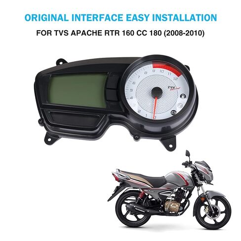 12V Motorcycle Digital Odometer Indicator Instrument Tachometer Clock Fuel Speed Meter for TVS Apache RTR 160 CC 180 in Saudi Arabia