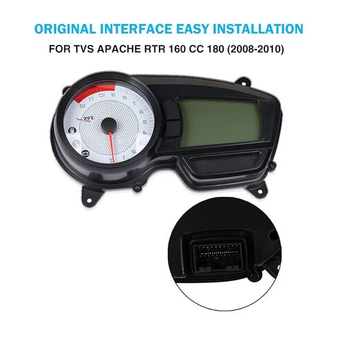 12V Motorcycle Digital Odometer Indicator Instrument Tachometer Clock Fuel Speed Meter for TVS Apache RTR 160 CC 180 in Saudi Arabia