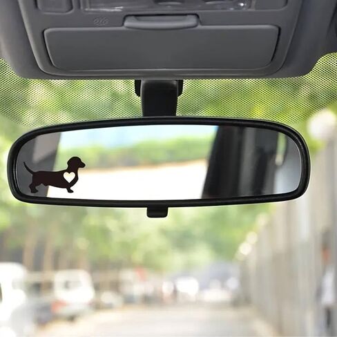 2PCS Dachshund Car Mirror Decal,Rearview Mirrors Sticker,Dachshund Car Accessories Vinyl Cute Cars Stickers and Decals Gifts for Women,Men,Kids,Teens,for Bathroom Decal,Computers in Saudi Arabia