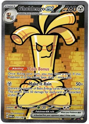Pokemon - Gholdengo ex 252/182 - Paradox Rift - Special Illustration Rare - Single Card in Saudi Arabia