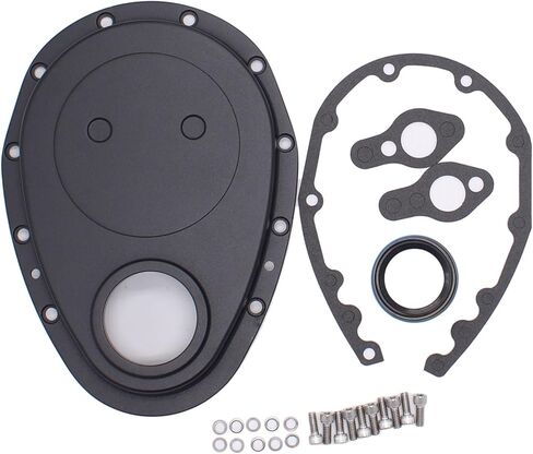 SBC Polished Aluminum Timing Chain Cover Fits SB Chevy 283 305 327 350 383 400 in Saudi Arabia