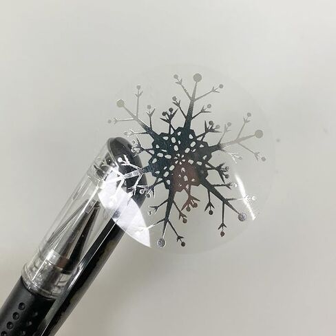 Christmas Clear Label Stickers, 500Pcs Sliver Foil Christmas Gift Tags Stickers Self Adhesive Roll Sticker Xmas Snowflake Tree Winter Holiday Envelop Seal Business Sticker for Dessert Cards Gift Decor in Saudi Arabia