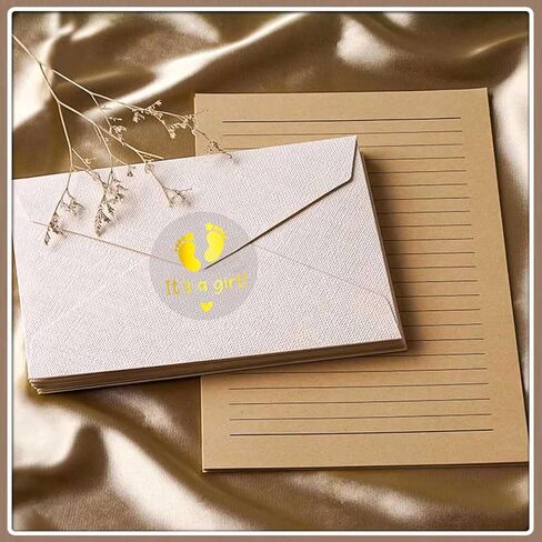 100 × ملصقات jeecalart It's a Girl - ملصقات لحفلات استقبال المولود الجديد وملصقات تكشف عن الجنس - ملصقات مستديرة أنيقة لحقائب الحفلات - 1.6 بوصة (وردي، فتاة) in Kuwait