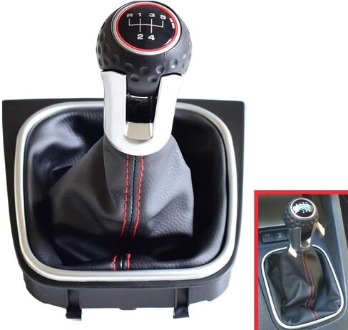 Gear Shift Knob 5/6 Speed Manual Gear Stick Transmission Shift Knob Shifter Compatible with V-W Golf 6 MK6 Jetta V VI 2005 2006 2007-2014 (5 Speed) in Kuwait