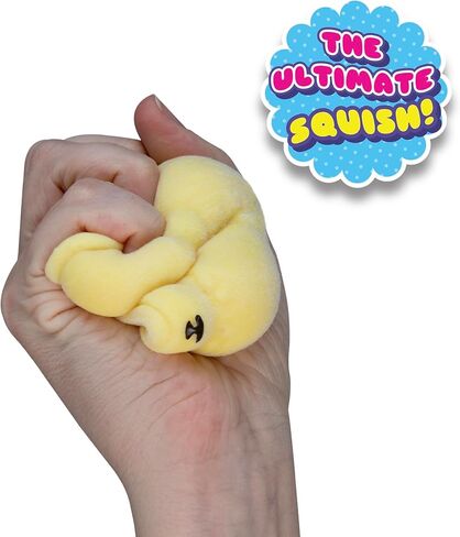 ORB Tabalicious Fluffs TABA Squishy Dog (Yellow) - Fuzzy, Flocked, Cute Animal TABA Squishies Toys - Soft and Sticky Stress Ball Fluff Toys - Kawaii Sensory and Fidget Toys and Gifts Kids and Adults in Saudi Arabia