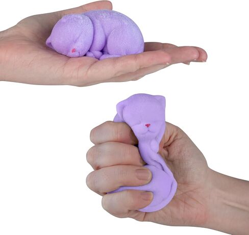 قطة إسفنجية من ORB Tabalicious Fluffs TABA (أرجواني) - ألعاب إسفنجية TABA سكويشيز غامضة ومتجمعة ولطيفة - ألعاب كرة زغب ناعمة ولزجة - ألعاب Kawaii الحسية والتململ والهدايا للأطفال والكبار in Kuwait