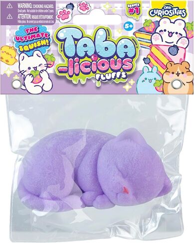 قطة إسفنجية من ORB Tabalicious Fluffs TABA (أرجواني) - ألعاب إسفنجية TABA سكويشيز غامضة ومتجمعة ولطيفة - ألعاب كرة زغب ناعمة ولزجة - ألعاب Kawaii الحسية والتململ والهدايا للأطفال والكبار in Kuwait