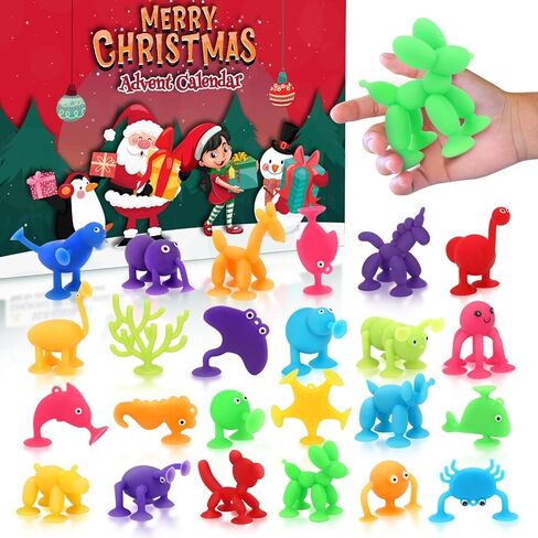Christmas Fidget Squishy Toys - Kids Stocking Stuffers, Christmas Party Favors for Toddlers, Boys, Girls, Bulk Small Squishies Squeeze Toys Gifts in Saudi Arabia