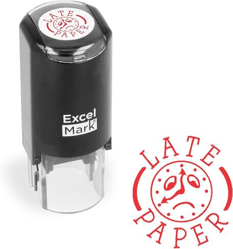 Round Teacher Stamp - Good Work (Checkmark) - RED Ink in Saudi Arabia