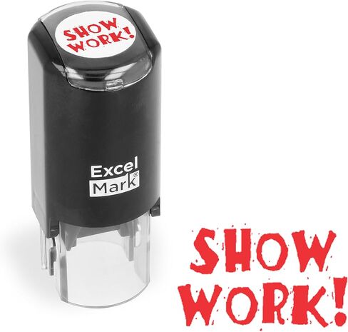 Round Teacher Stamp - Good Work (Checkmark) - RED Ink in Saudi Arabia