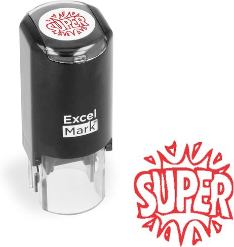 Round Teacher Stamp - Good Work (Checkmark) - RED Ink in Saudi Arabia