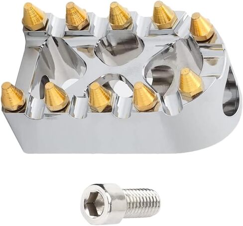 Anti Slip Motorcycle Gold Rivets Shifter Pegs, Motorcycle Gear Shift Lever Foot Pegs Shifter Peg, Compatible with Harley Touring Dyna Sportster, Black in Saudi Arabia