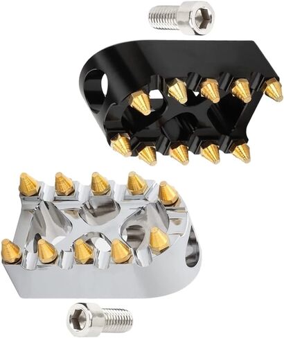 Anti Slip Motorcycle Gold Rivets Shifter Pegs, Motorcycle Gear Shift Lever Foot Pegs Shifter Peg, Compatible with Harley Touring Dyna Sportster, Black in Saudi Arabia