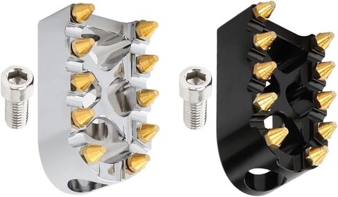 Anti Slip Motorcycle Gold Rivets Shifter Pegs, Motorcycle Gear Shift Lever Foot Pegs Shifter Peg, Compatible with Harley Touring Dyna Sportster, Black in Saudi Arabia