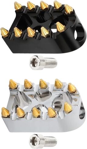 Anti Slip Motorcycle Gold Rivets Shifter Pegs, Motorcycle Gear Shift Lever Foot Pegs Shifter Peg, Compatible with Harley Touring Dyna Sportster, Black in Saudi Arabia