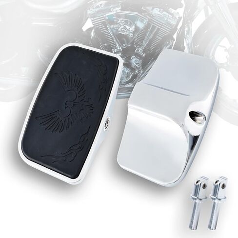 Front Rear Rider Passenger Floorboard FootPeg for Victory Cross Country Hammer Vegas 8-Ball Kingpin Indian Chief Dark Horse Chieftain Springfield etc (Eagle, Chrome) in Saudi Arabia