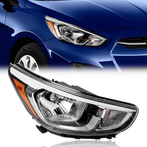 TODO Headlights Assembly Replaces 921011R710 921021R710 Compatible with 2015 2016 2017 Accent | Driver Passenger 2pcs in Kuwait