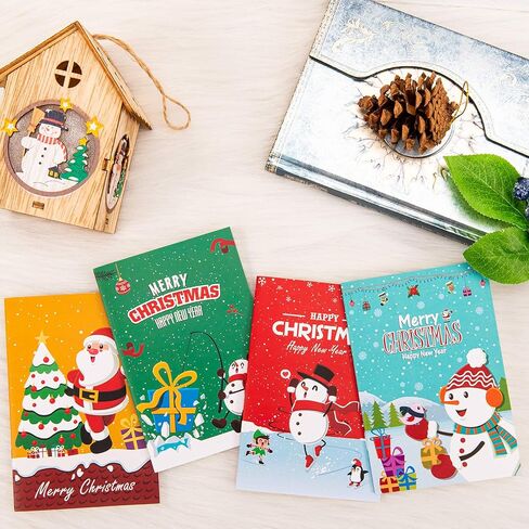 Whaline 24pcs Christmas Mini Notebook Mini Memo Pad Notepads Christmas Theme Pocket Notebook Small Notebook for Xmas Party Favor Supplies Goodie Bag Stuffer for Teens Adults 3.3 x 5in in Saudi Arabia