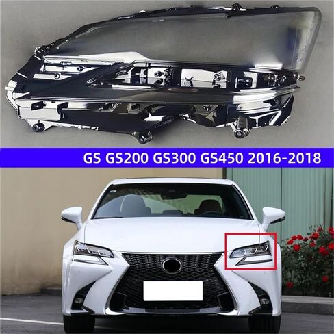 Compatible For Lexus GS GS200 GS300 GS450 2016 2017 2018 Automotive Accessories Front Headlight Shell Glass Shell(Left) in Saudi Arabia