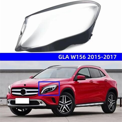 Compatible For Mercedes Benz GLA GLA200 GLA220 GLA260 W156 2015 2016 2017 Car Replace A Transparent PC Lights Shell Headlight Housing(Left) in Saudi Arabia