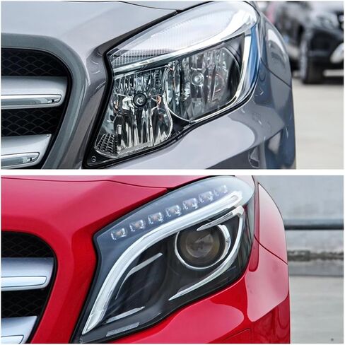 Compatible For Mercedes Benz GLA GLA200 GLA220 GLA260 W156 2015 2016 2017 Car Replace A Transparent PC Lights Shell Headlight Housing(Left) in Saudi Arabia